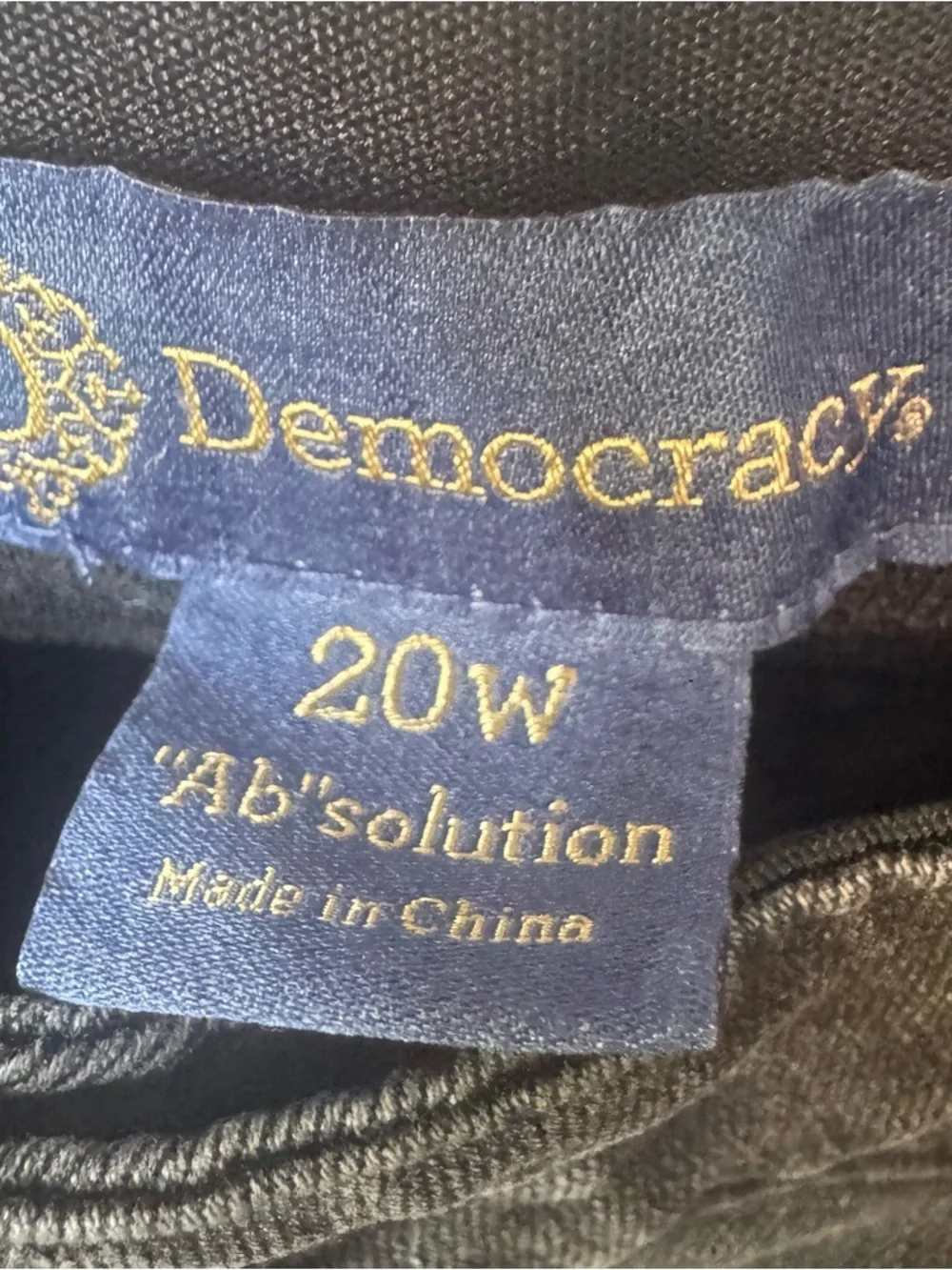 Democracy "Ab"solution Skyrise Wide Leg Jeans 20W Washed Black (41X31) - Picture 3 of 11